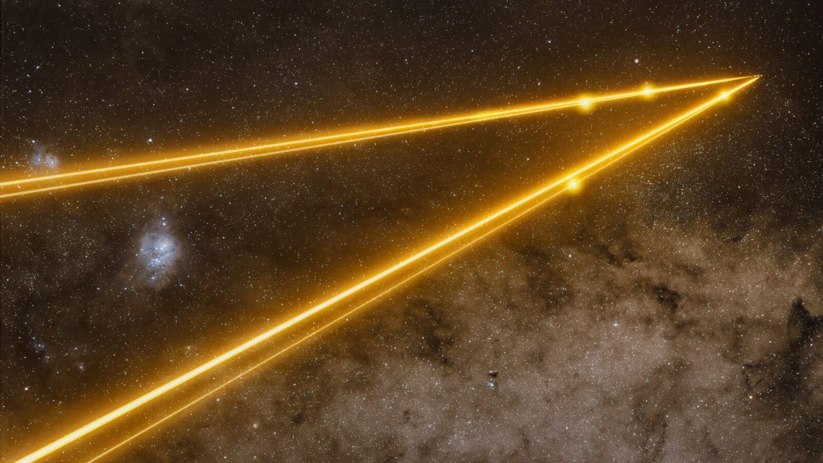 🔭 Astronomía: Láseres apuntan al centro galáctico