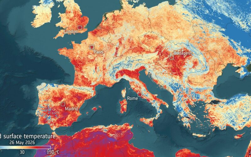 🌍 Clima: Europa alcanza 40 °C vistos desde satélite