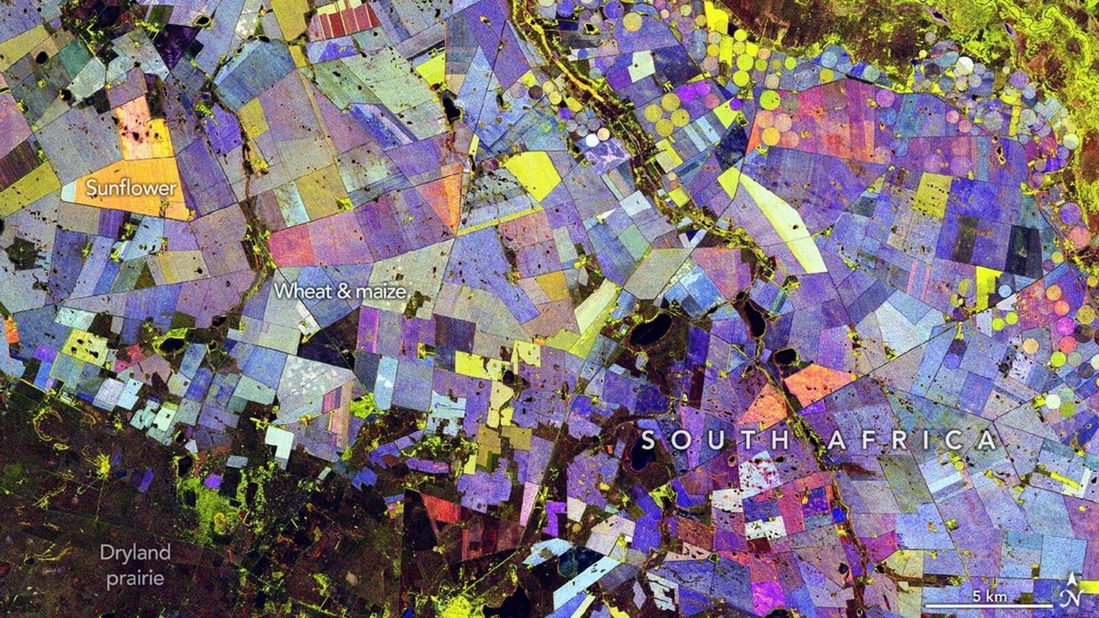 Espacio: Un radar de NASA e ISRO retrata los cultivos de Sudáfrica