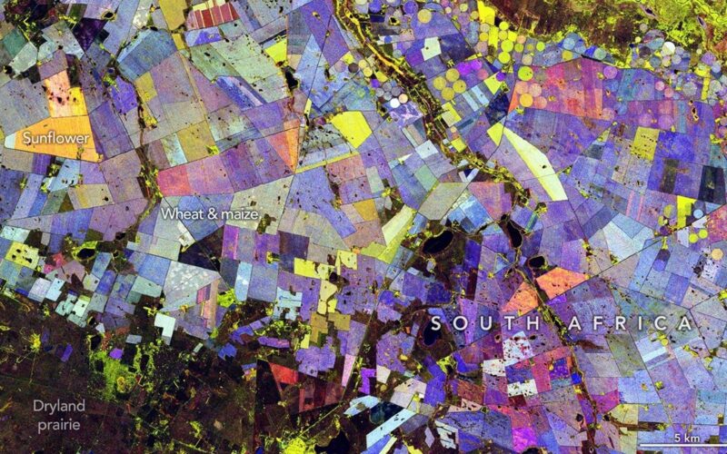 Espacio: Un radar de NASA e ISRO retrata los cultivos de Sudáfrica