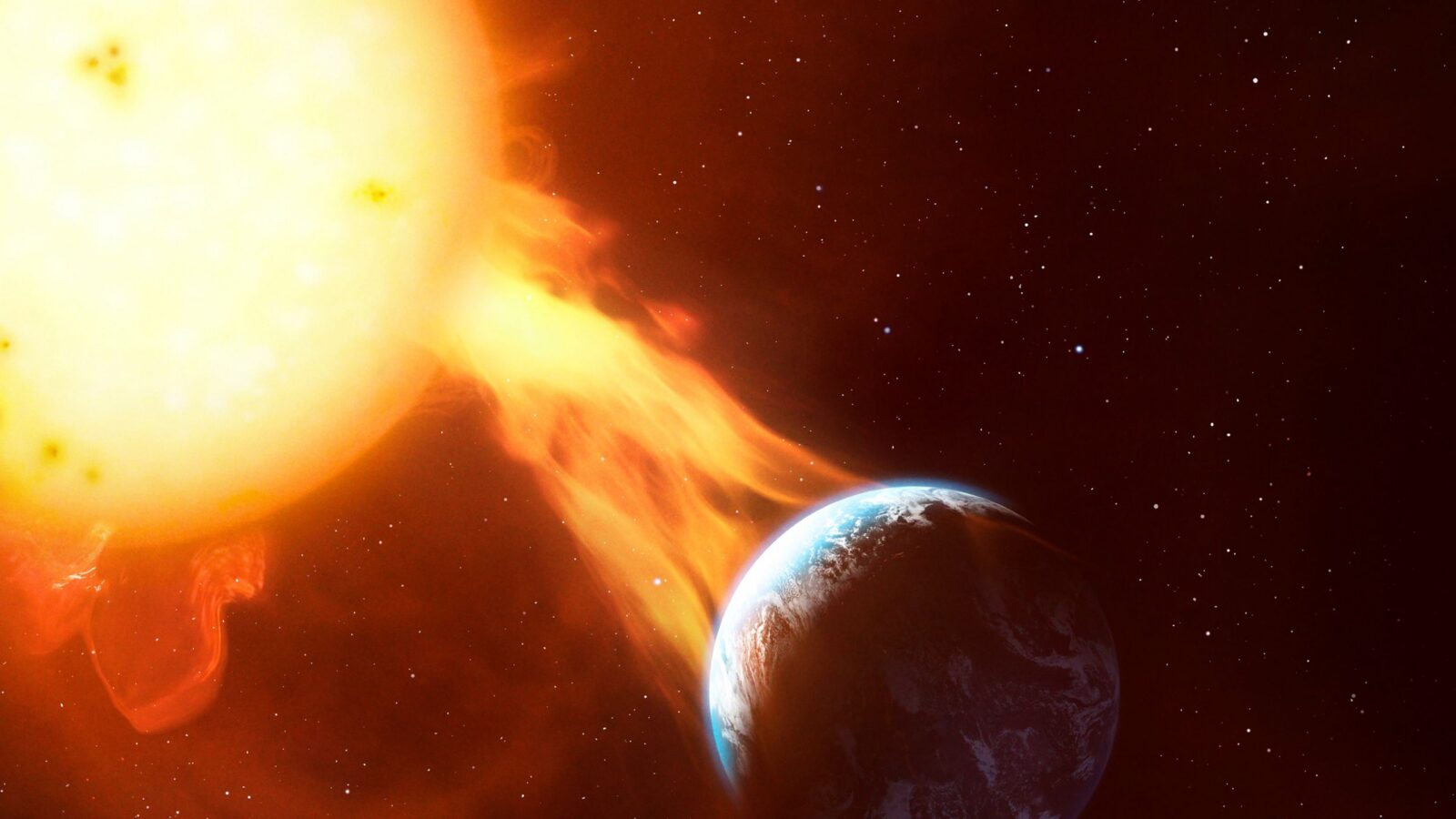 Espacio: una eyección solar «caníbal» golpea la Tierra hoy
