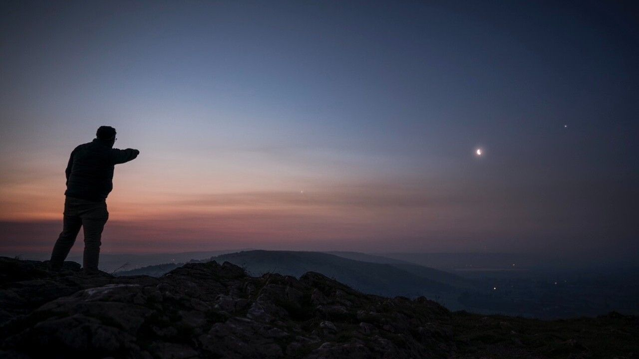 Astronomía: Tres planetas al atardecer del 12 de junio