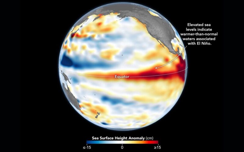 Clima: Sentinel-6 detecta una ola cálida del Niño