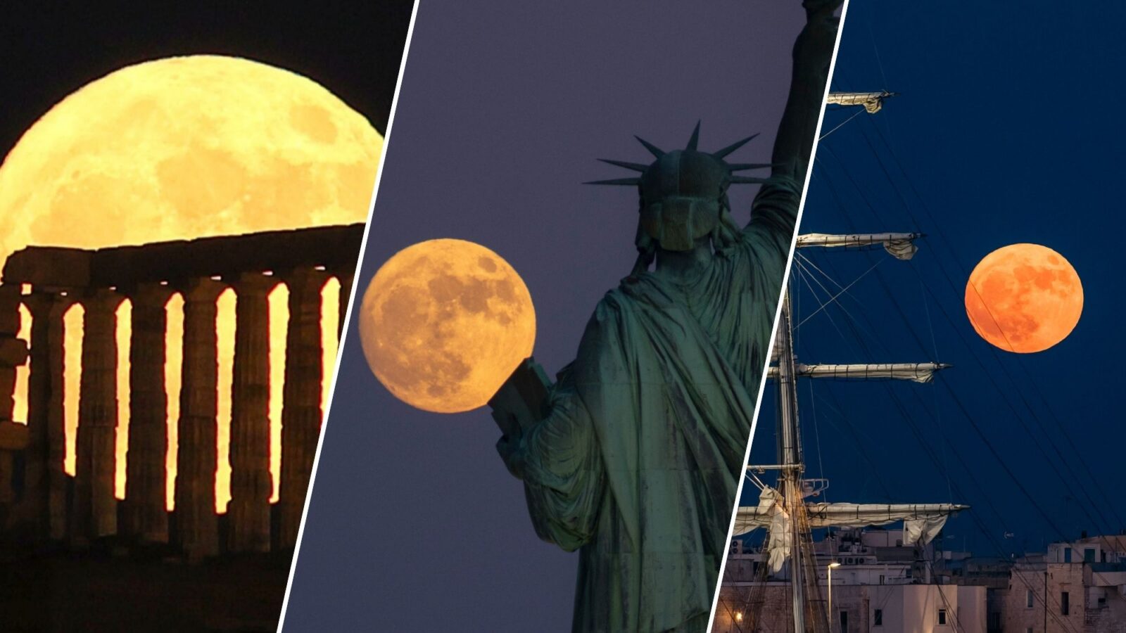 Astronomía: la Luna de Fresa rozó el horizonte