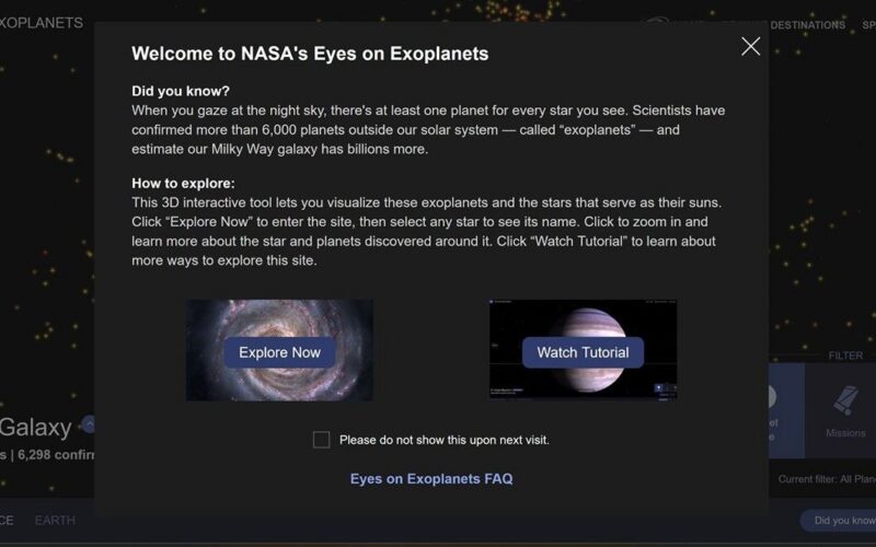 Tecnología: NASA mejora Eyes con estrellas, Marte y Cassini