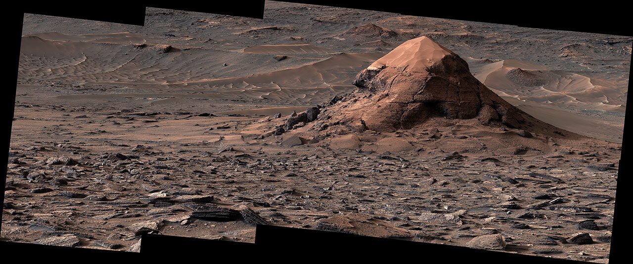 Espacio: Curiosity retrata un cerro coronado de arena