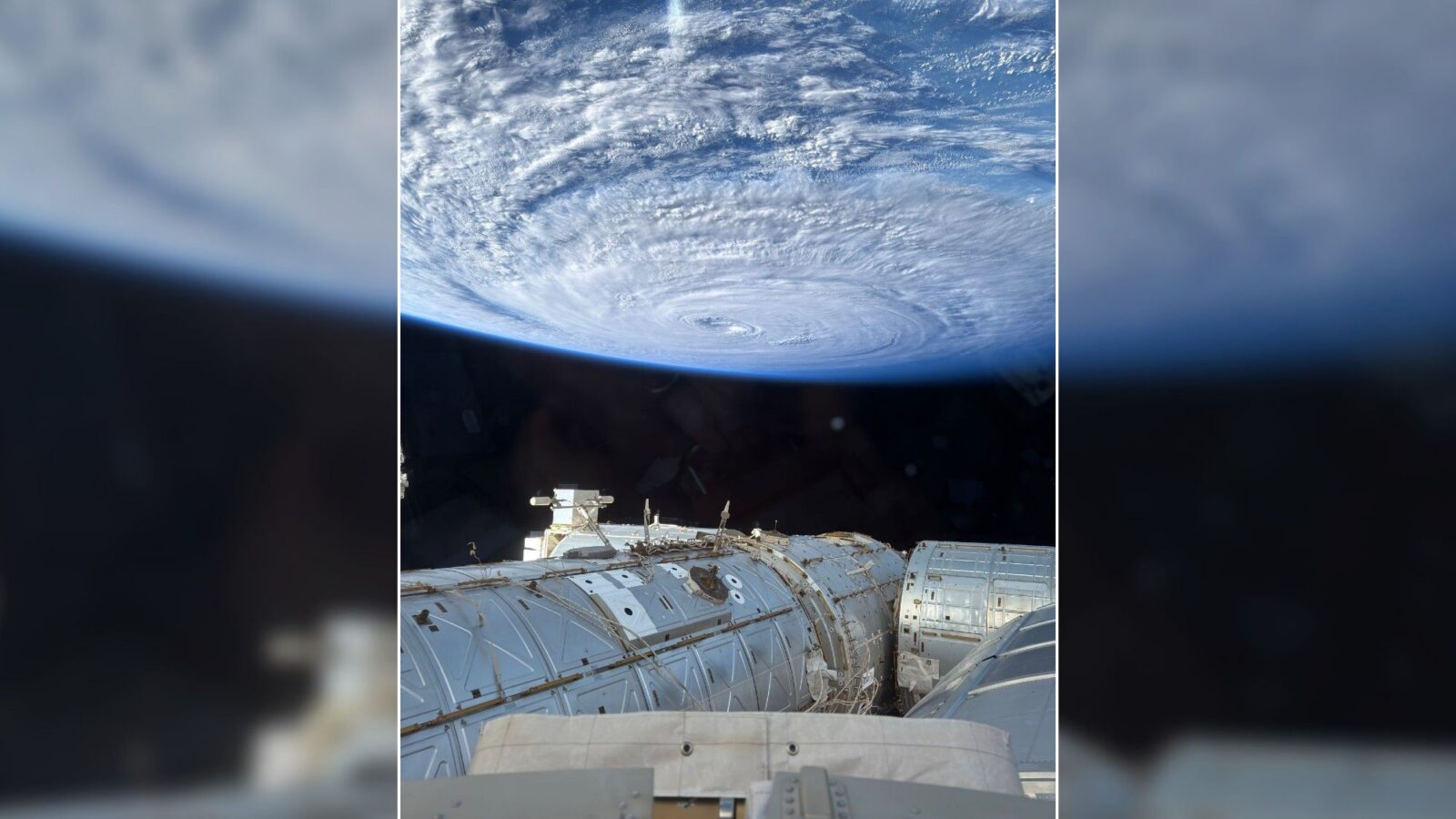 Tierra: Un tifón gira bajo la ISS