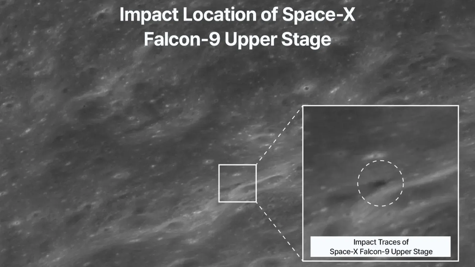 Espacio: Un Falcon 9 deja un cráter en la Luna