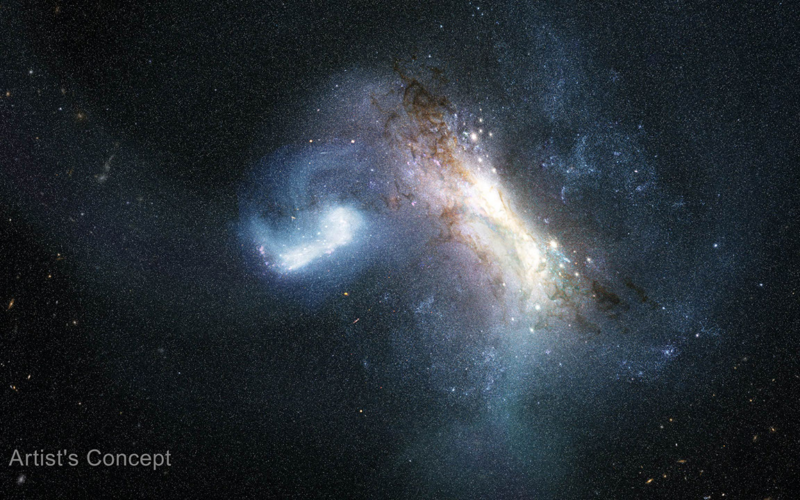 Espacio: Hubble revela una antigua fusión galáctica