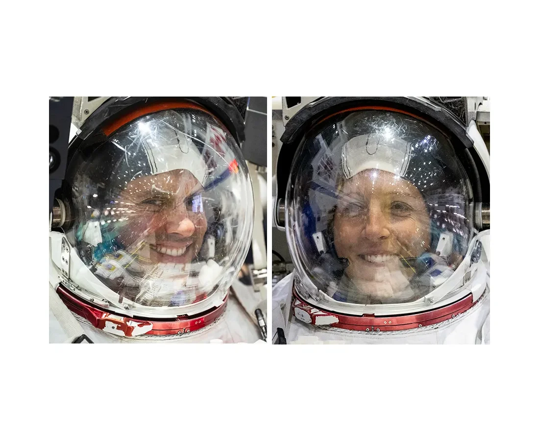 Espacio: Dos astronautas cambian una antena de la EEI