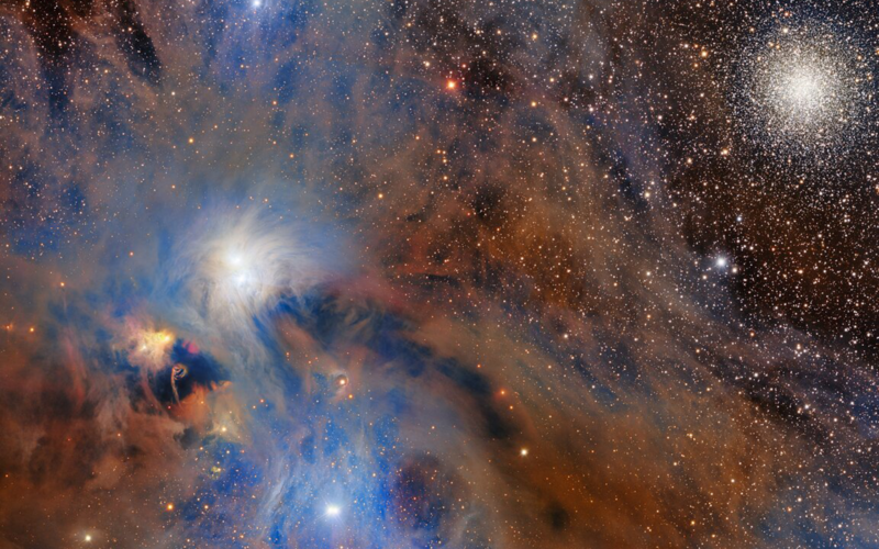 Espacio: Una nube estelar junto a un cúmulo antiguo