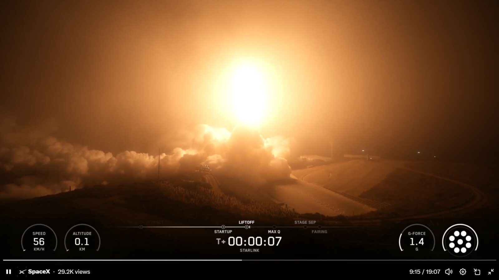 Espacio: 27 Starlink despegan desde California
