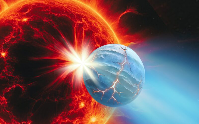 Espacio: Un mundo acuático cae hacia su estrella