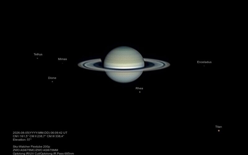Espacio: Seis grandes lunas de Saturno
