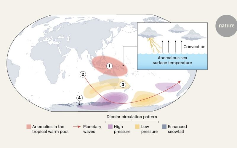 Clima: La Antártida gana masa, pero por poco