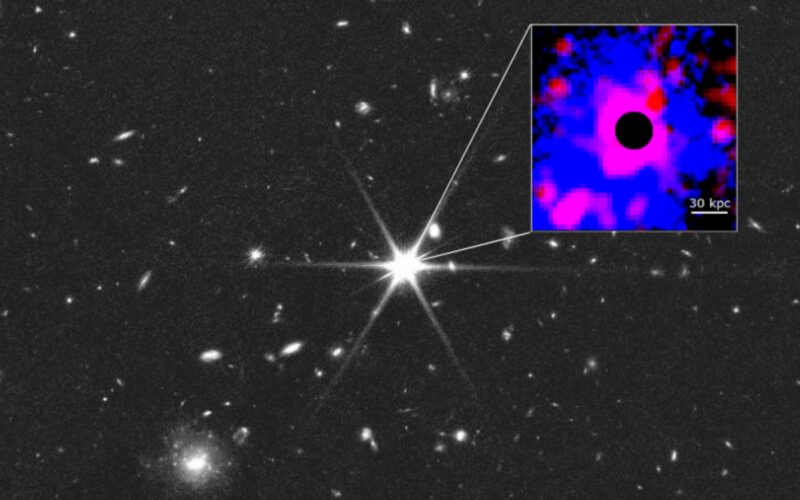 Espacio: Chandra capta el gas caliente de un cuásar temprano