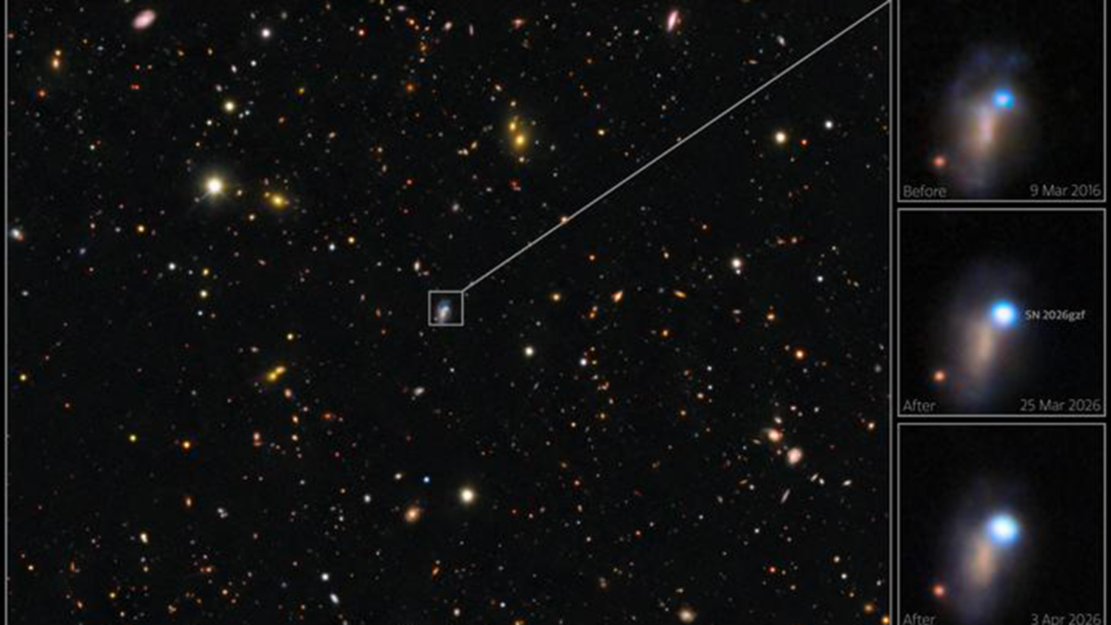 Espacio: Captan el primer destello de una supernova