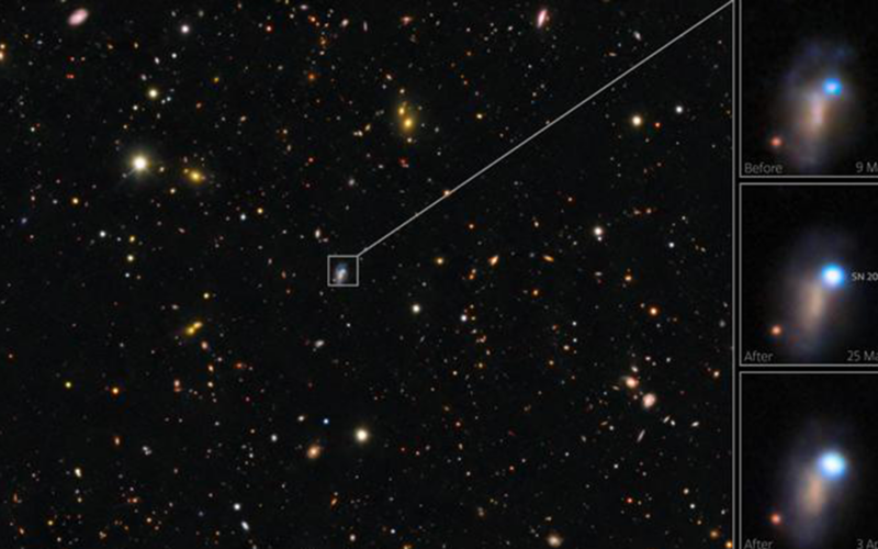 Espacio: Captan el primer destello de una supernova