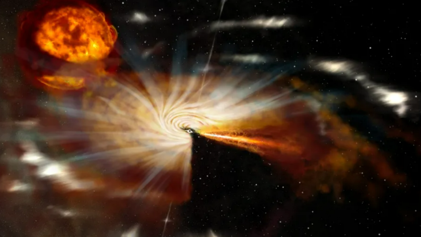 Astronomía: Un agujero negro expulsa parte de su comida