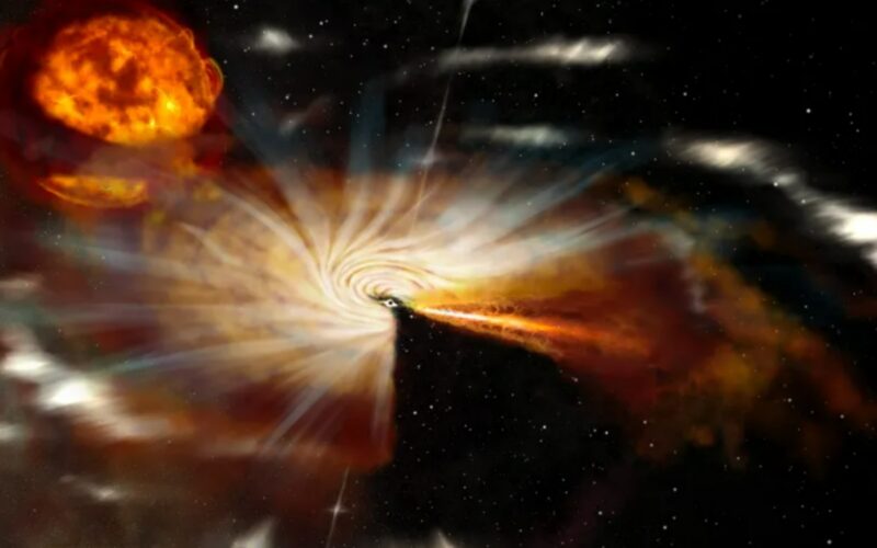 Astronomía: Un agujero negro expulsa parte de su comida
