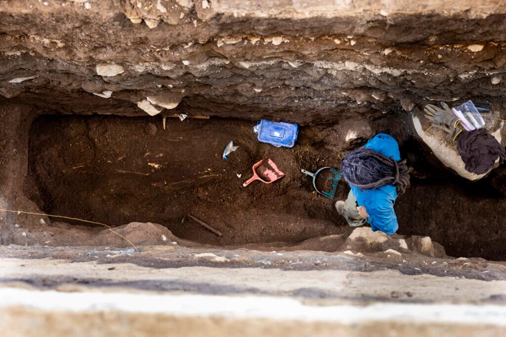 Arqueología: Un entierro con una tortuga marina