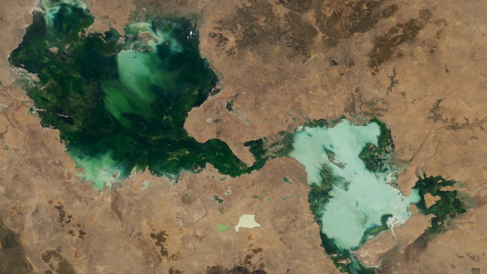 Tierra: Lagos verdes se unen tras lluvias extremas