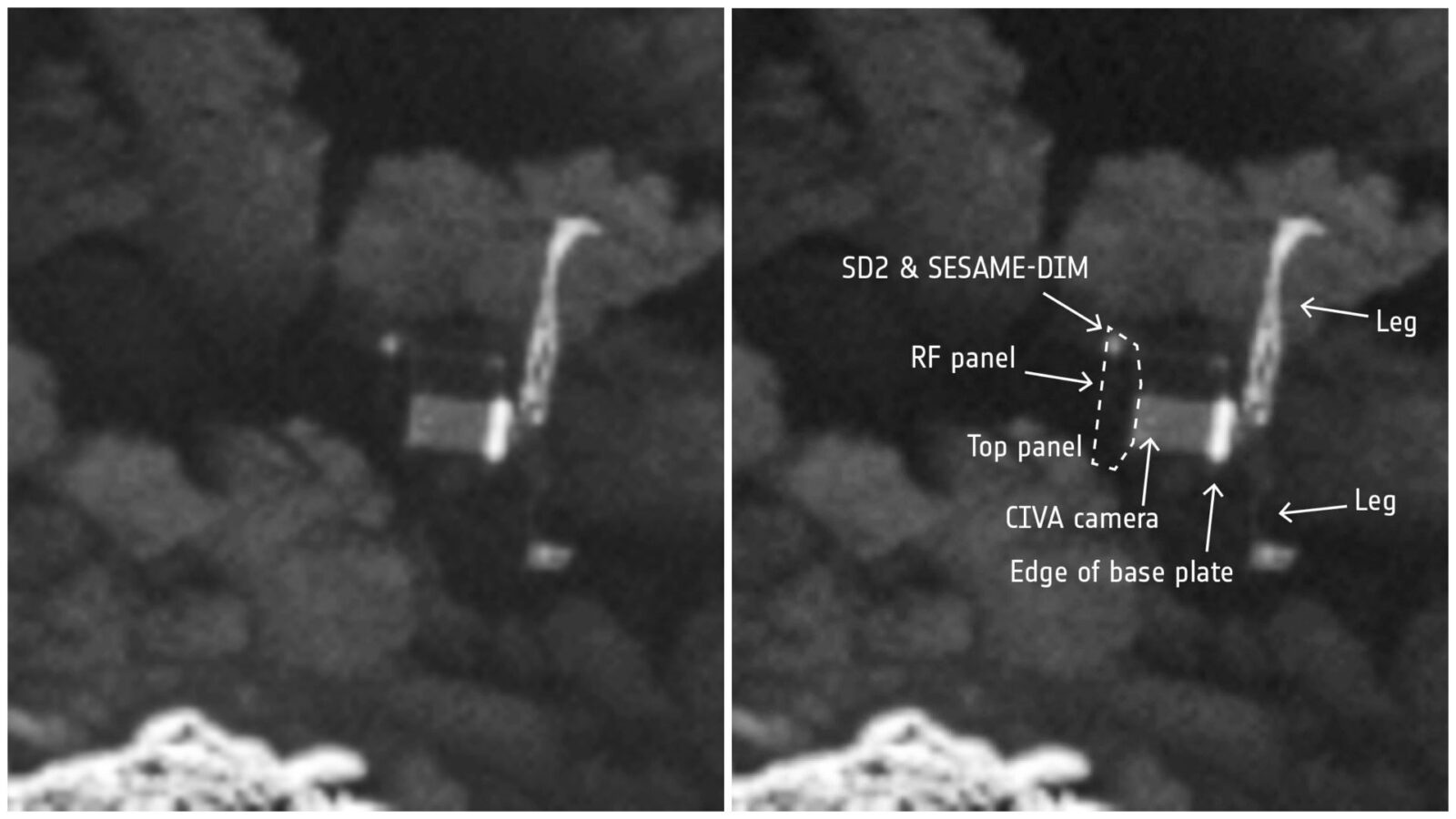 Espacio: Rosetta encontró a Philae tras dos años