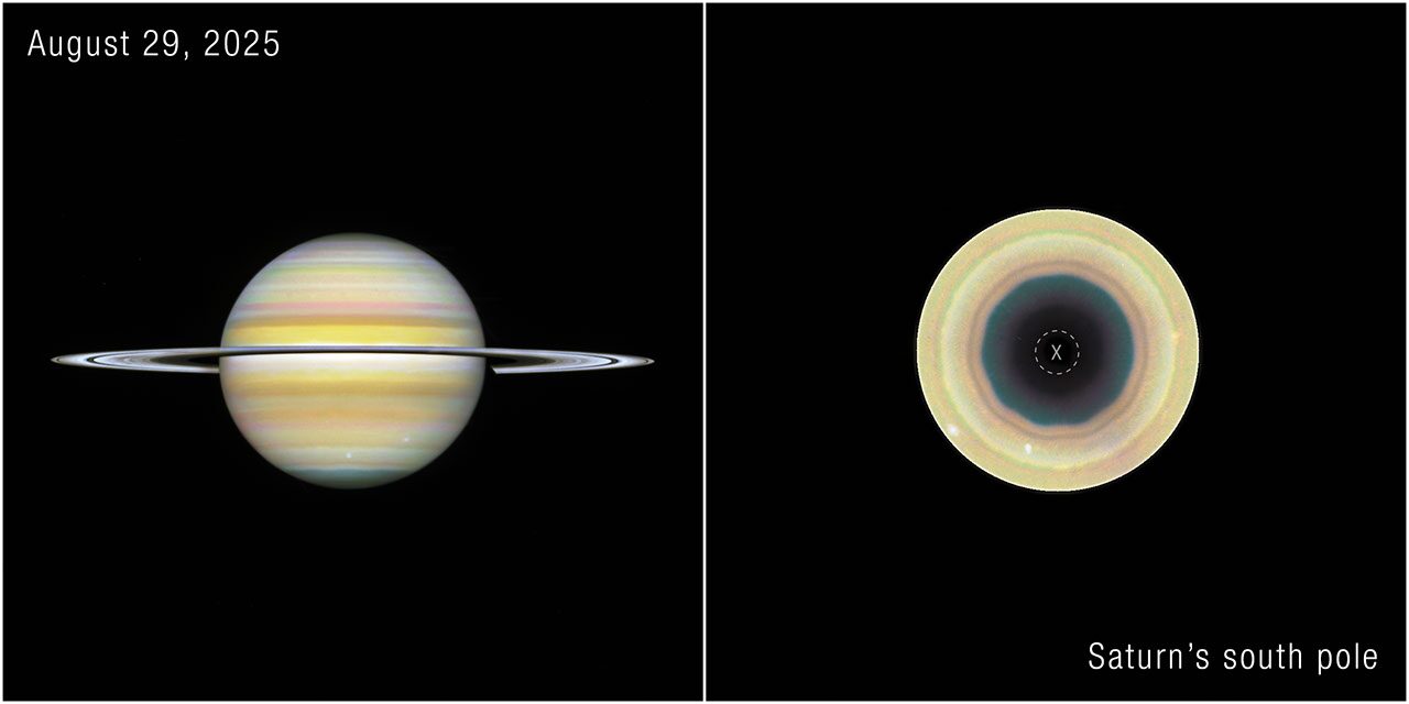Espacio: Hubble detecta un decágono en Saturno