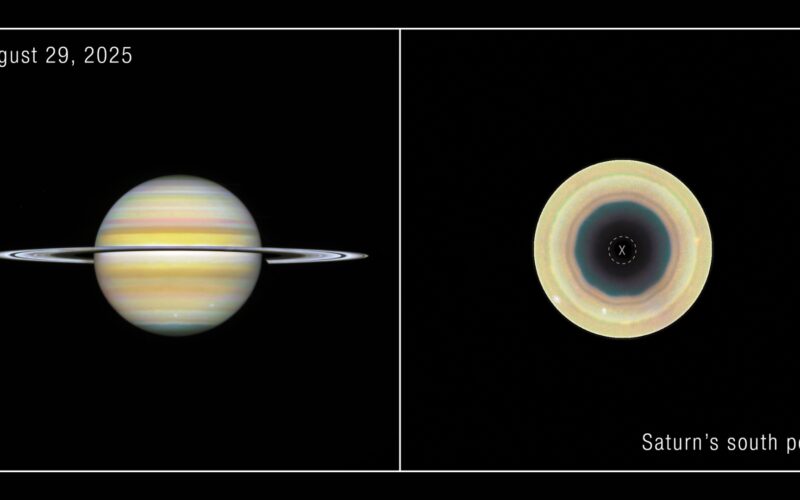 Espacio: Un decágono emerge en Saturno
