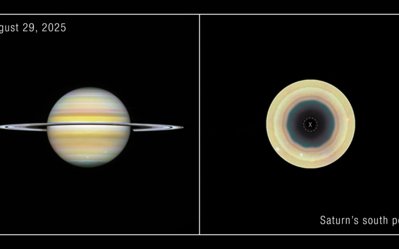 Espacio: Un decágono emerge en Saturno