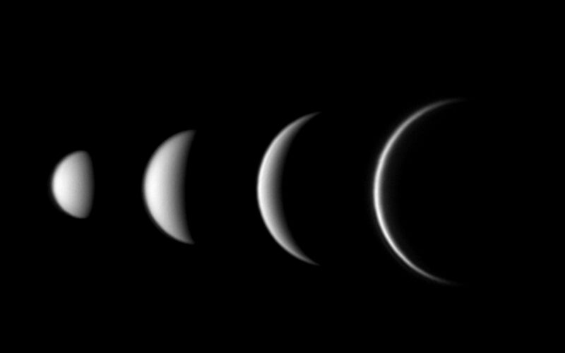 Espacio: Venus se afina antes de ocultarse