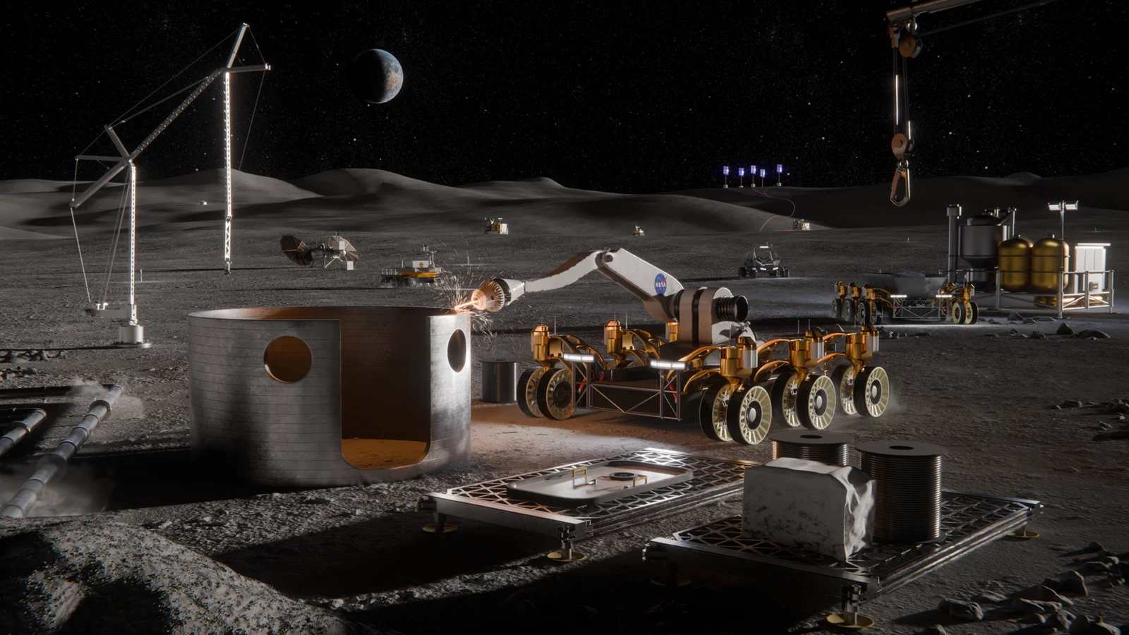 Espacio: NASA busca tecnología para una base lunar