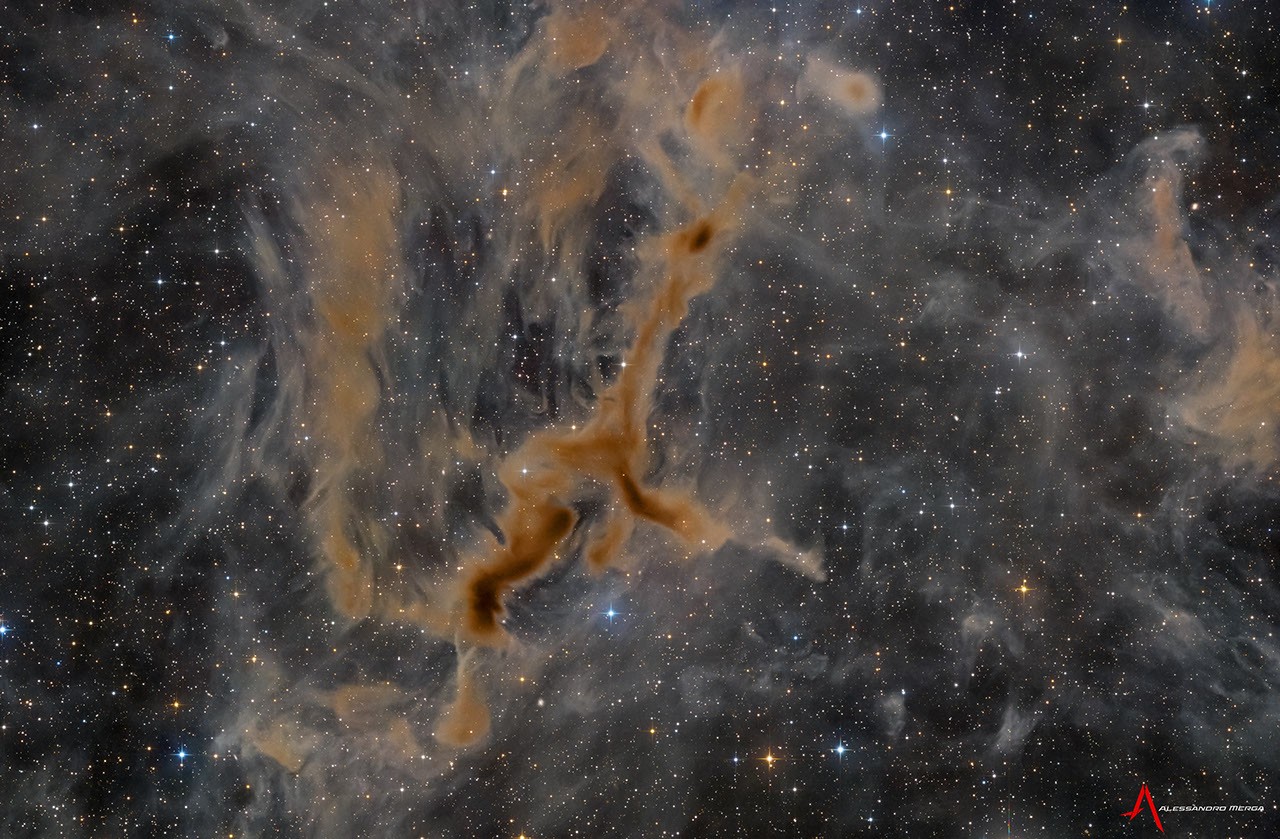 Espacio: la nebulosa oscura que parece una jirafa