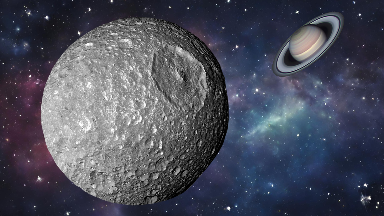 Espacio: Mimas, la «Estrella de la Muerte» de Saturno
