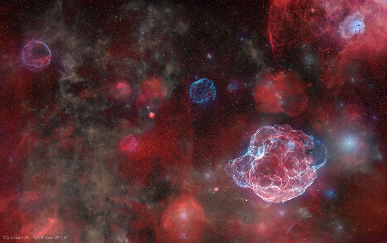 Espacio: Cinco supernovas dejan sus huellas en Auriga