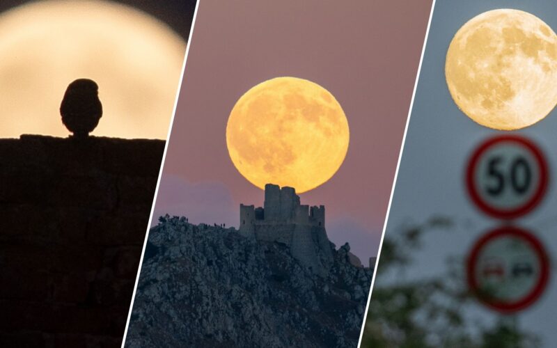 Espacio: La Luna de la Cosecha en imágenes del mundo