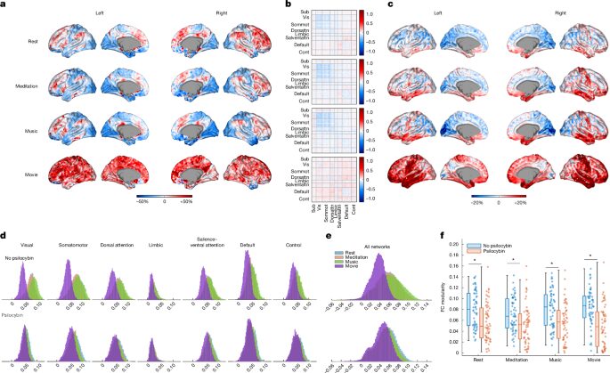 Neurociencia: La psilocibina alinea el cerebro con el contexto