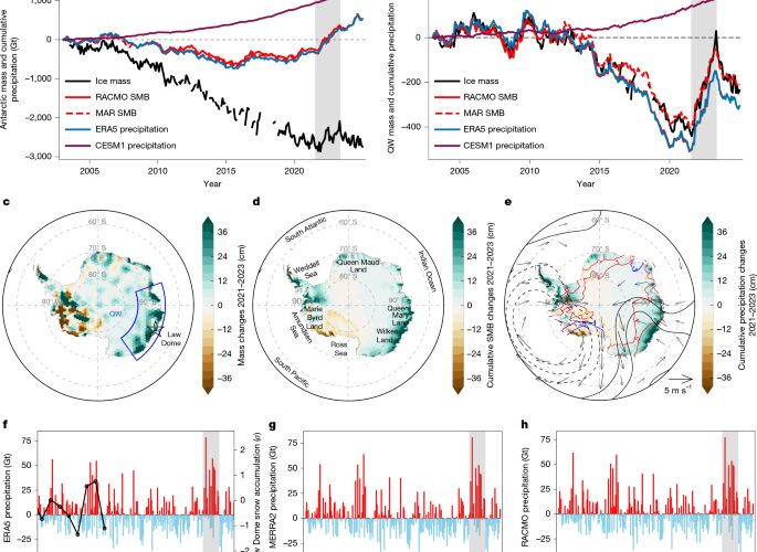 Clima: El calor tropical frenó la pérdida de hielo antártico