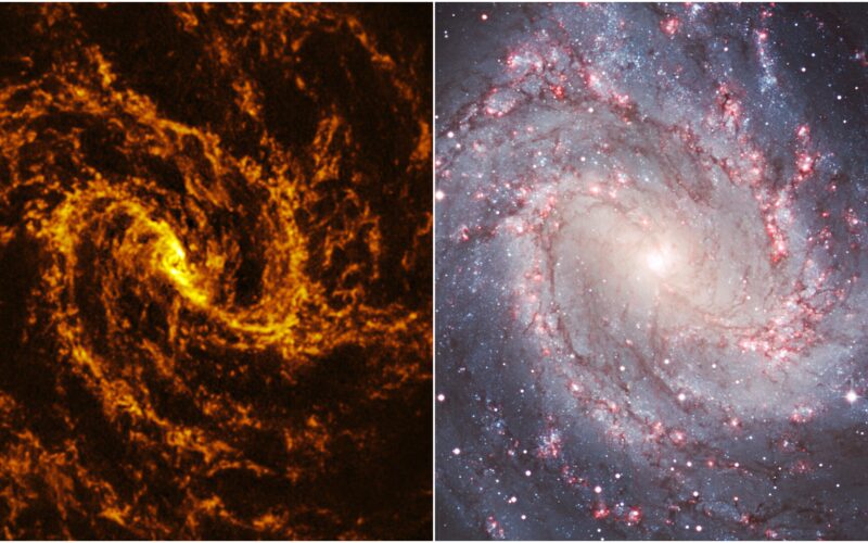 Espacio: Una galaxia, dos vistas que parecen opuestas
