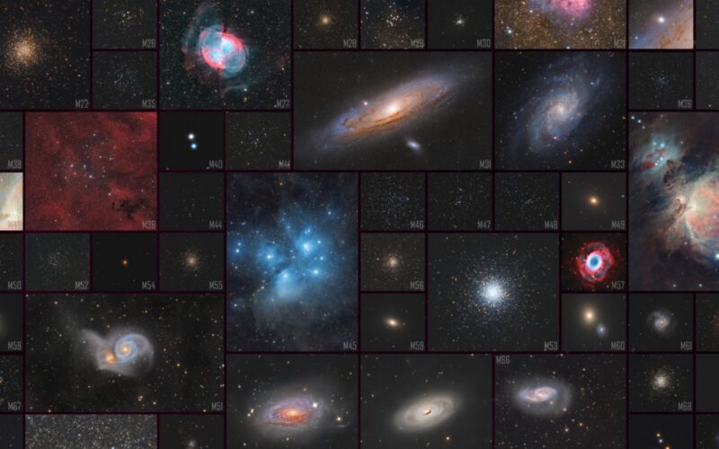 Espacio: El catálogo Messier completo en un mosaico