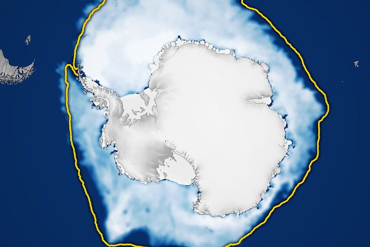 Clima: El hielo antártico alcanza su tercer máximo más bajo