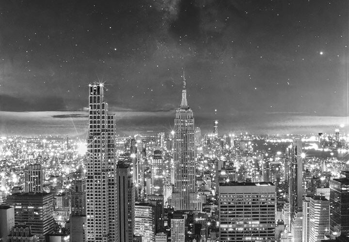Espacio: La Vía Láctea sobre Manhattan, en infrarrojo