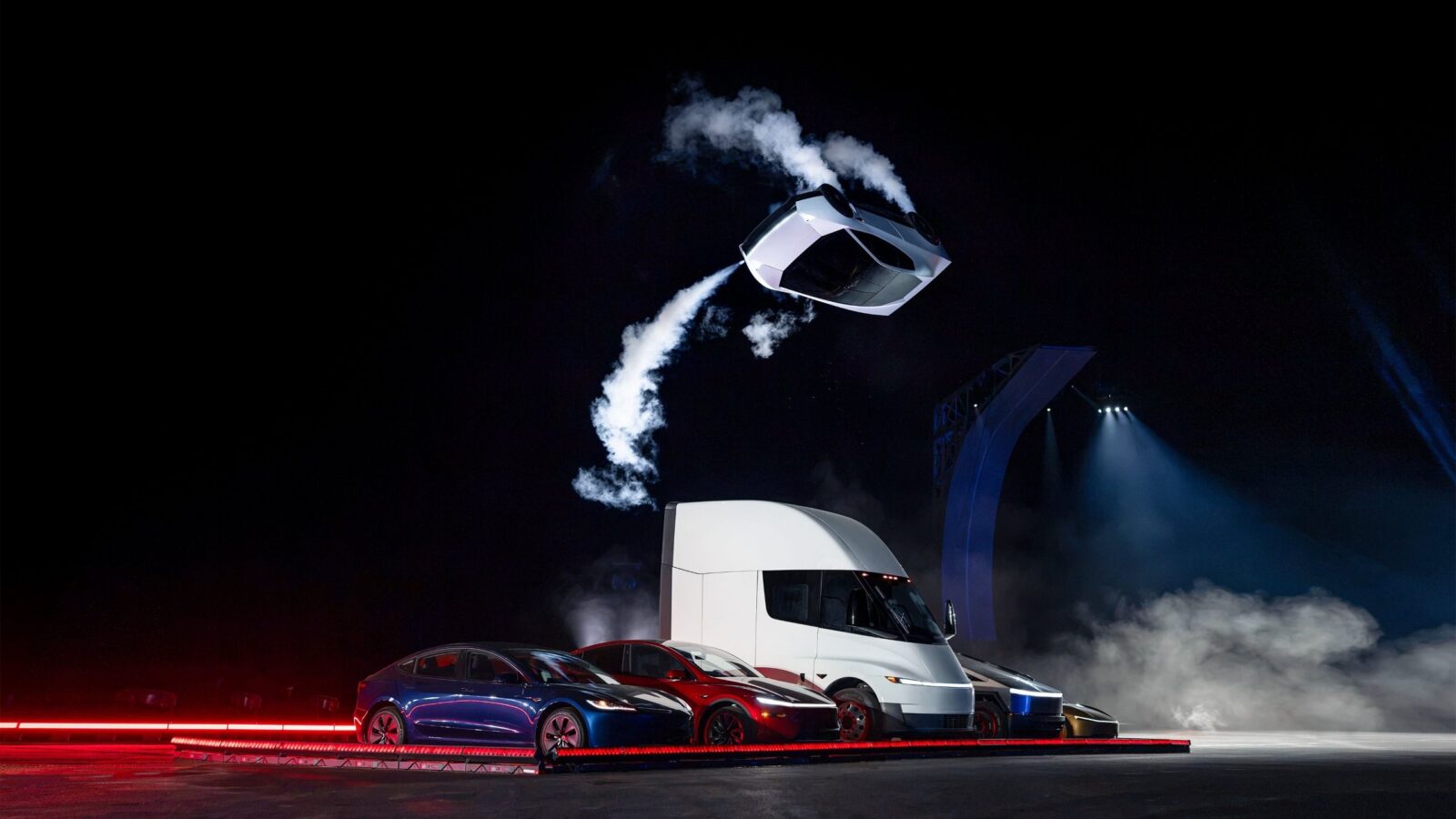 Tecnología: Tesla exhibe un Roadster con diez propulsores
