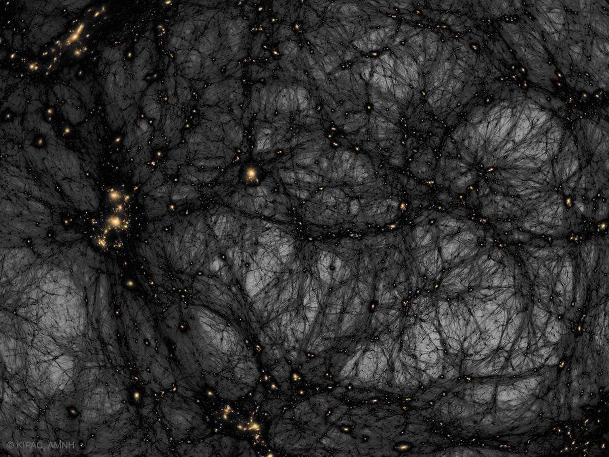 Espacio: La materia oscura dibuja una telaraña cósmica