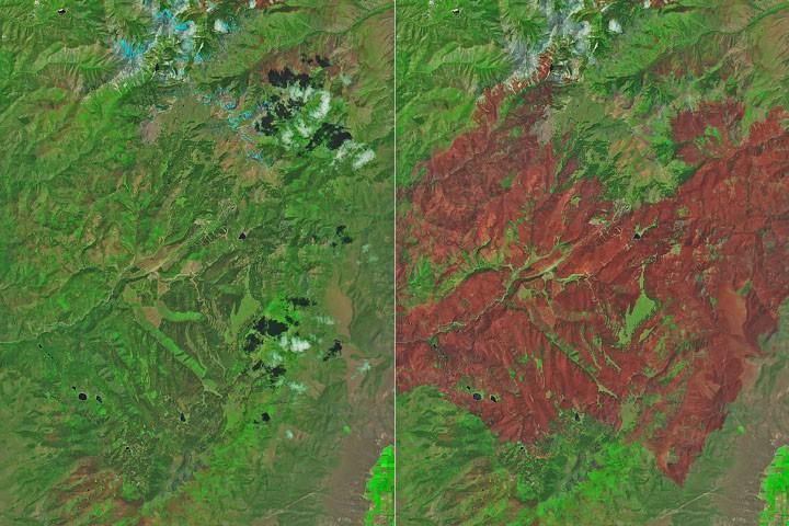 Tierra: El incendio Cottonwood carboniza Utah